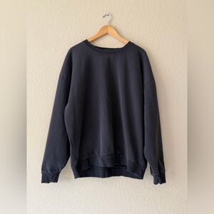 NUUDS Women’s Classic Crewneck Sweatshirt in Black, sz XL